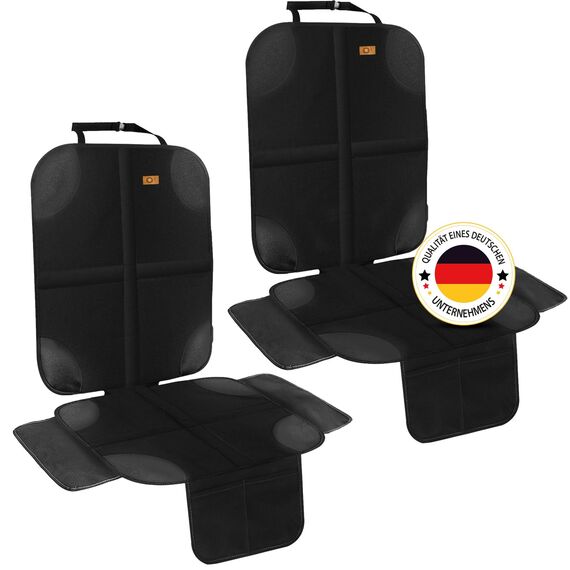 O³ Sitzschoner Auto Kindersitz, 2 Stück Autositzschoner Isofix, rutschfeste Autositzauflage, Rücksitzschoner für Babyschale, Kindersitzunterlage, Sitzauflage Haustiere