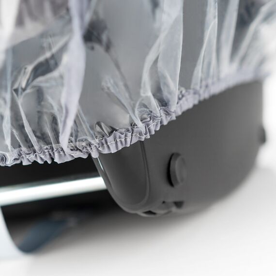Universal Komfort Regenschutz für Babyschale (z.B. Maxi-Cosi/Cybex/Römer) - gute Luftzirkulation, verschließbares Kontakt-Fenster, Eingriffsöffnung für Tragegriff, PVC-frei (Packung mit 2)