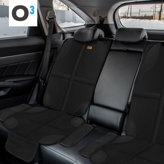 O³ Sitzschoner Auto Kindersitz, 2 Stück Autositzschoner Isofix, rutschfeste Autositzauflage, Rücksitzschoner für Babyschale, Kindersitzunterlage, Sitzauflage Haustiere