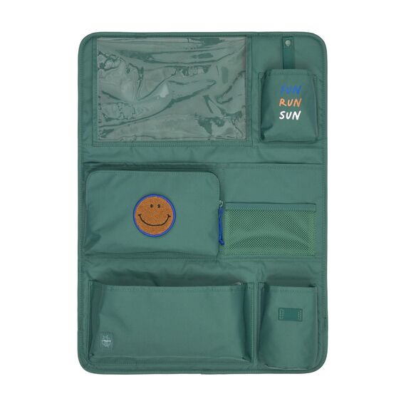 LÄSSIG Autoorganizer Autorücksitzorganizer Rücksitztasche für Auto zum Hängen zusammenklappbar/Car Wrap-to-Go Dark Green