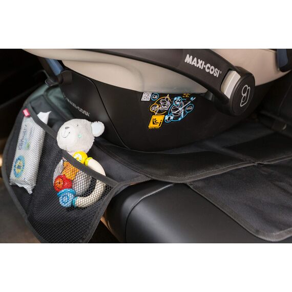 HerzensKind Premium Kindersitzunterlage, der Beste Schutz für Ihre Autositze, universeller Autositzschoner für Textil- und Ledersitze, ISOfix geeigneter Sitzschoner für alle Kindersitze (S (1-Pack))