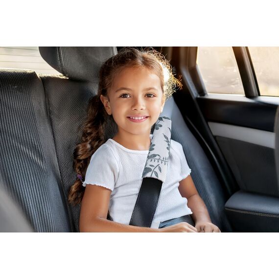 Medi Partners Gurtpolster Kinder Autogurt Polster Gurtschutz für Auto - 17x22cm 100% Baumwolle Minky Schulterpolster Kids Gurt Schutz Sicherheitsgurt (Berry mit rosa Minky)