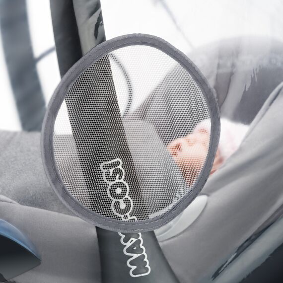 Universal Komfort Regenschutz für Babyschale (z.B. Maxi-Cosi/Cybex/Römer) - gute Luftzirkulation, verschließbares Kontakt-Fenster, Eingriffsöffnung für Tragegriff, PVC-frei (Packung mit 2)