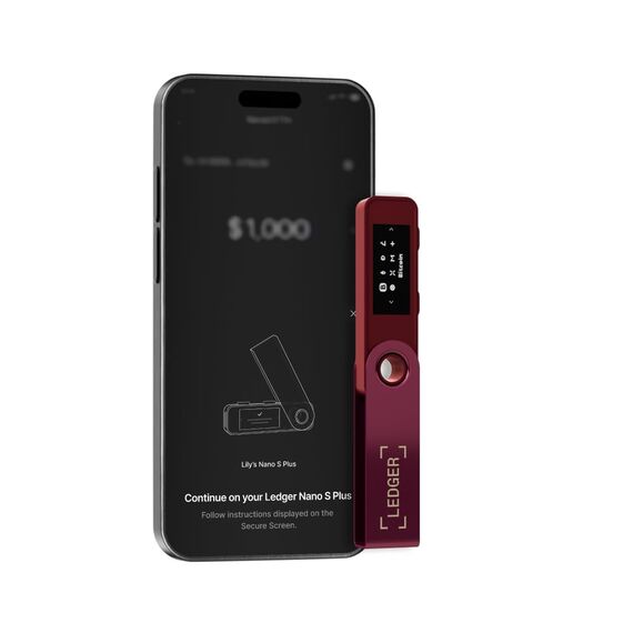 Ledger Nano S Plus – Krypto-Hardware-Wallet – Unkomplizierte Einsteiger-Wallet mit allem, was du zum Schutz deines Vermögens brauchst – Karmesinmagenta
