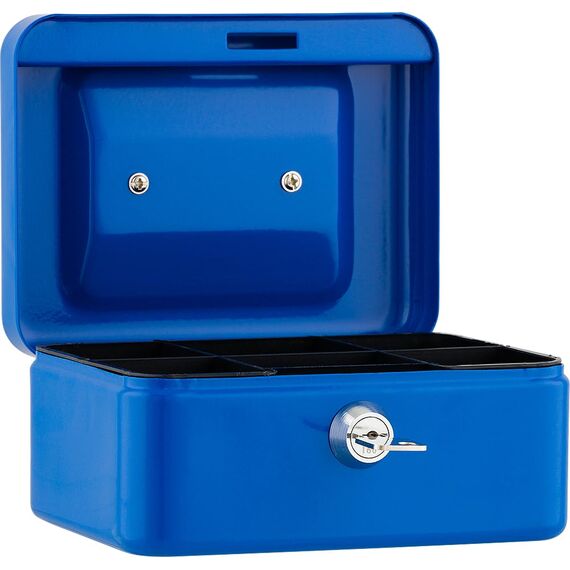 NEU!! SAX Geldkassette 15,2x11,5x8 cm, Münzeinsatz, BLAU