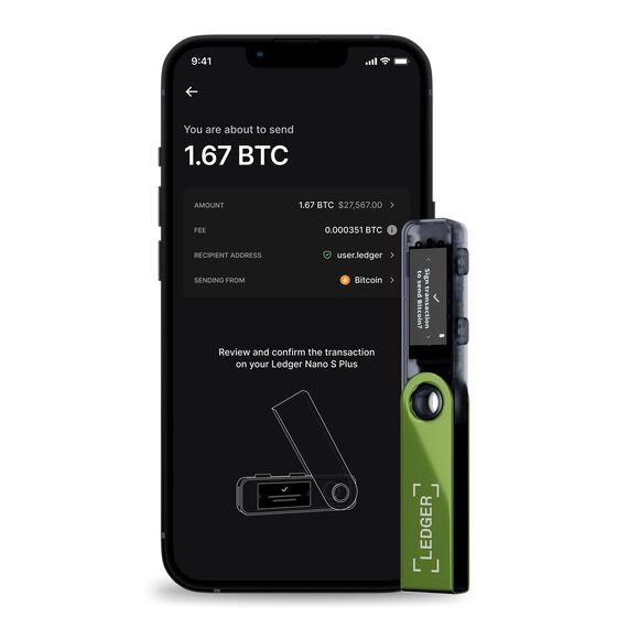 Ledger Nano S Plus – Krypto-Hardware-Wallet – Unkomplizierte Einsteiger-Wallet mit allem, was du zum Schutz deines Vermögens brauchst – Oxidgrün