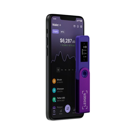 Ledger Nano S Plus – Krypto-Hardware-Wallet – Unkomplizierte Einsteiger-Wallet mit allem, was du zum Schutz deines Vermögens brauchst – Amethystviolett