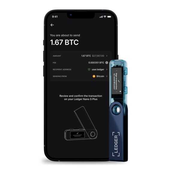 Ledger Nano S Plus – Krypto-Hardware-Wallet – Unkomplizierte Einsteiger-Wallet mit allem, was du zum Schutz deines Vermögens brauchst – Neptunblau