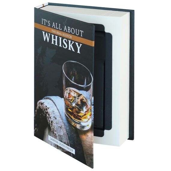 HMF 80701 Buchsafe, getarnte Geldkassette mit echten Papierseiten, Whisky, 18,7 x 13 x 4,2 cm