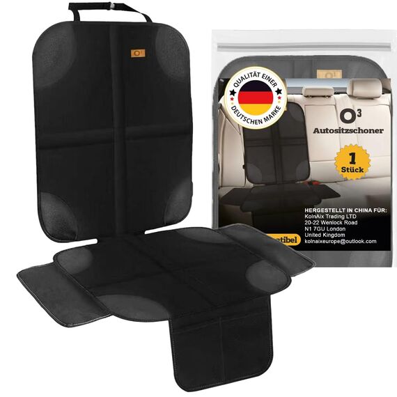 O³ Sitzschoner Auto Kindersitz, 1 Stück Autositzschoner Isofix, rutschfeste Autositzauflage, Rücksitzschoner für Babyschale, Kindersitzunterlage, Sitzauflage Haustiere