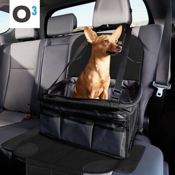 O³ Sitzschoner Auto Kindersitz, 1 Stück Autositzschoner Isofix, rutschfeste Autositzauflage, Rücksitzschoner für Babyschale, Kindersitzunterlage, Sitzauflage Haustiere