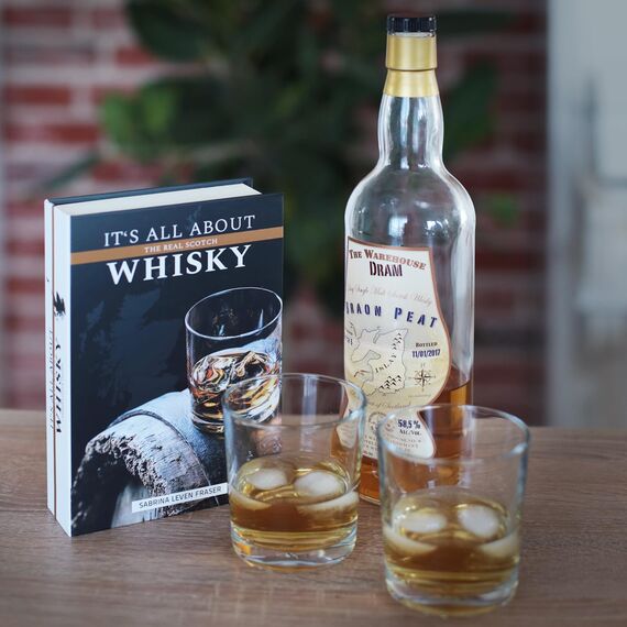 HMF 80701 Buchsafe, getarnte Geldkassette mit echten Papierseiten, Whisky, 18,7 x 13 x 4,2 cm