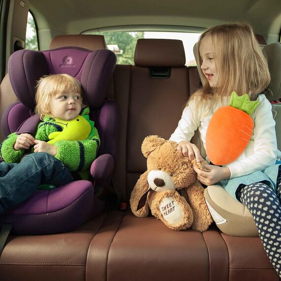 Alaoo Gurtpolster für Kinder, Dinosaurier Gurtpolster Auto, Autogurt Polster Schlafkissen, Nackenkissen, Nackenhörnchen, Sicherheitsgurt Auto sitz Kopfkissen für Komfort Reisen Mädchen Jungen