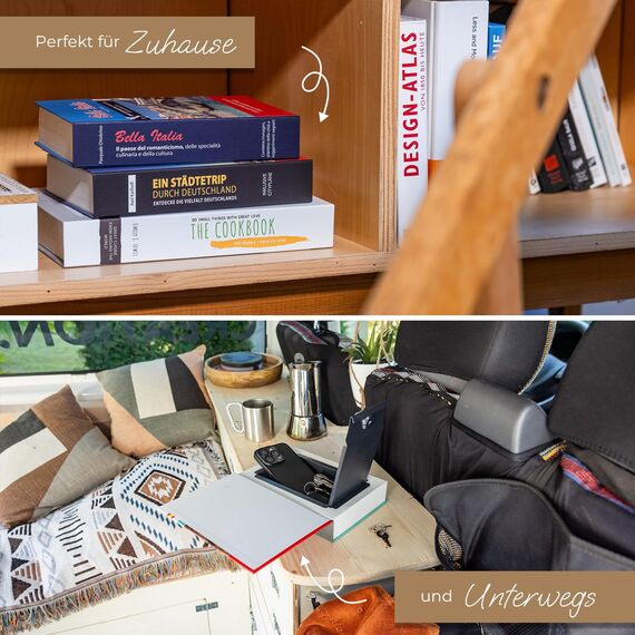 HMF 80935 Buchtresor, getarnte Geldkassette, echte Papierseiten, "Bella Italia", 23 x 15 x 4 cm, Beschriftung in Italienisch
