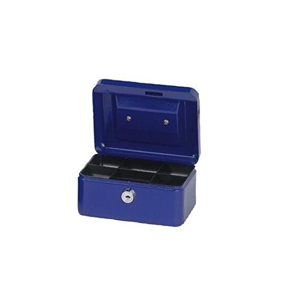 Geldkassette Stahlblech, Größe 1, (B) 152 (T) 125 (H) 81 mm blau