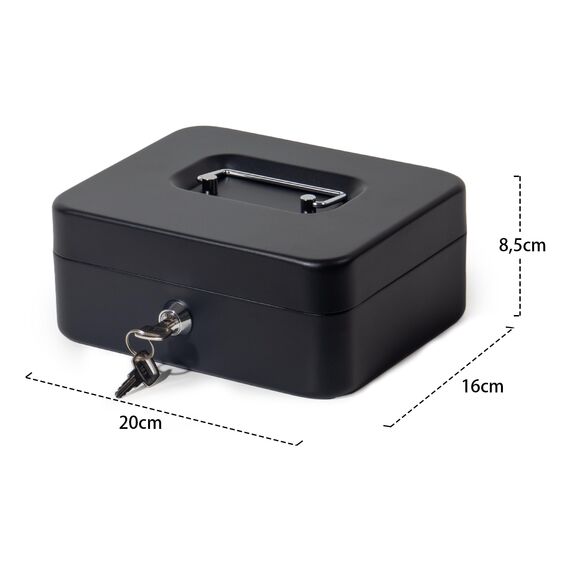 GREELUE Geldkassette (20 * 16 * 8.5 CM) Abschließbar mit Schloss, Feuerfeste Geldbox, Wasserabweisend Geldkassette Klein mit Münzzählbrett, Cash Box, Spardose