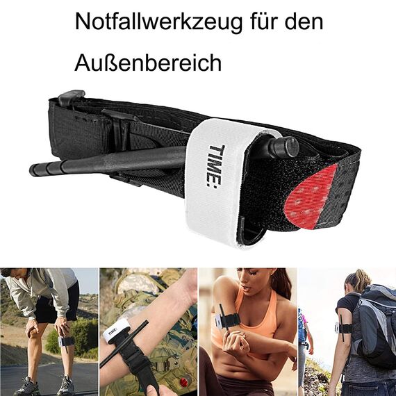 Feloyal Tourniquet, Taktisches Zubehör und Notfallset für Jagd und Wandern, für Schwere Notfälle im Freien und Blutverlustkontrolle beim Wandern, Schwarz