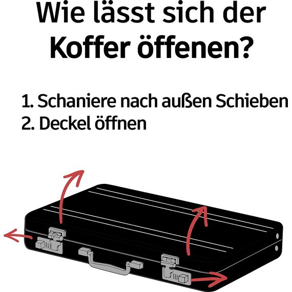 ASVP Shop Geldkoffer zum Geburtstag oder als Verpackung für Gutscheine - Mini Aktenkoffer aus Aluminium mit Schnappverschluss als Hochzeitsgeschenk und Grußkarte - Ideal als Geschenk(Gold)