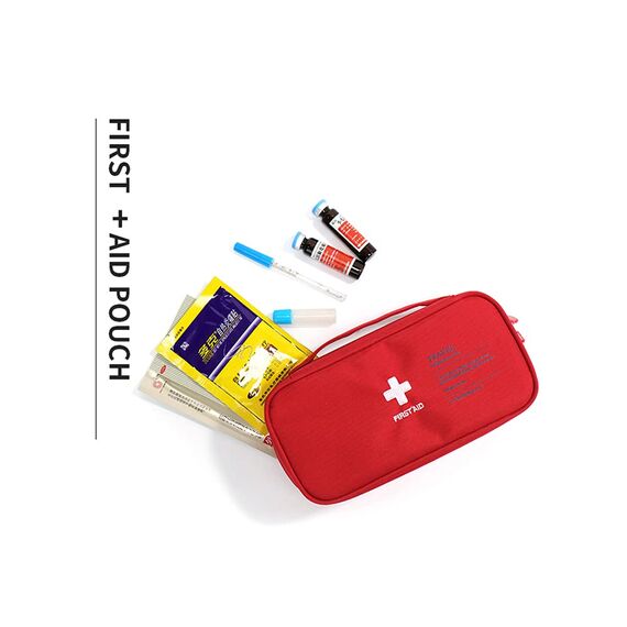 XINGSUI Tragbares rotes Erste-Hilfe-Set Mini-Medizinbeutel, Leere Medizinbeutel-Aufbewahrungstasche, sehr geeignet für Heim- oder Autocamping, Jagd, Reisen und Sport