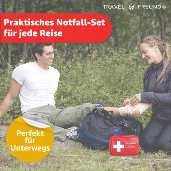 Mini Erste Hilfe Set Verbandskasten - klein & mini Reiseapotheke - Fahrrad & Camping & Travel & Wandern & Outdoor & Fahrrad - First Aid Kit - Unterwegs & reise
