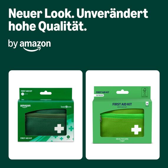 Healthcare by Amazon - Erste-Hilfe-Set, 56 Teile, Grün (Früher eine Marke von Amazon Basic Care, identisches Produkt)