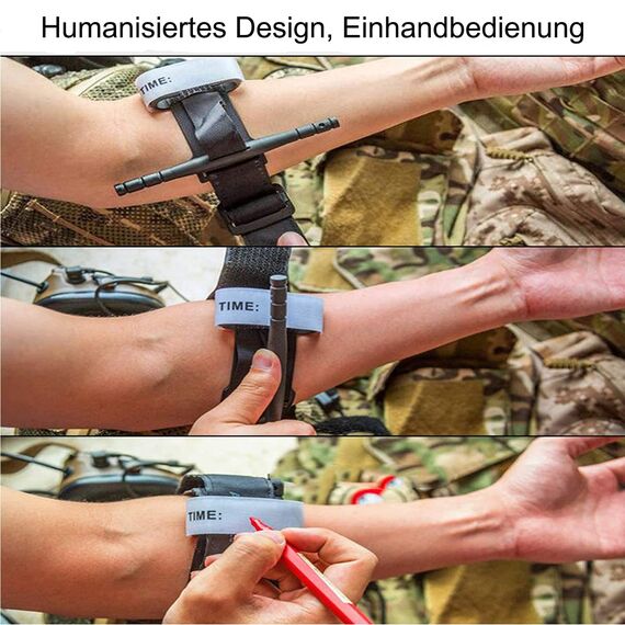 Feloyal Tourniquet & Tactical Beutel & EMT Tactical Medical Scissors Zubehör Jagd- und Wander-Notfallset für schwere Notfälle im Freien und Blutverlustkontrolle Wandern