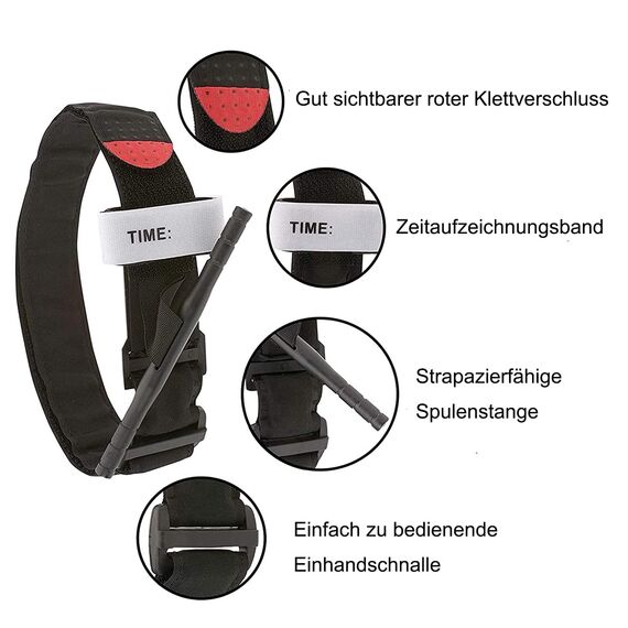 Feloyal Tourniquet & Tactical Beutel & EMT Tactical Medical Scissors Zubehör Jagd- und Wander-Notfallset für schwere Notfälle im Freien und Blutverlustkontrolle Wandern