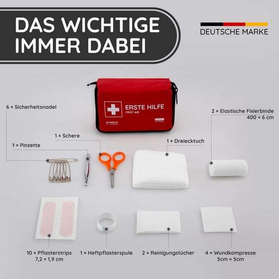 2x Mini Erste Hilfe Set - Outdoor, Fahrrad, Wandern, Reise, Klein, First Aid Kit, Unterwegs, Kinder