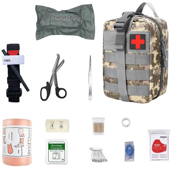 Erste Hilfe Set, Medizinische Taktische Tasche,Medizinische Tasche für Camping, Jagd, Wandern, Zuhause,Auto und Abenteuer,Trauma Kit,Military Combat Survival Everyday Carry Blutungskontrolle