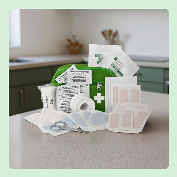 Healthcare by Amazon - Erste-Hilfe-Set, 56 Teile, Grün (Früher eine Marke von Amazon Basic Care, identisches Produkt)