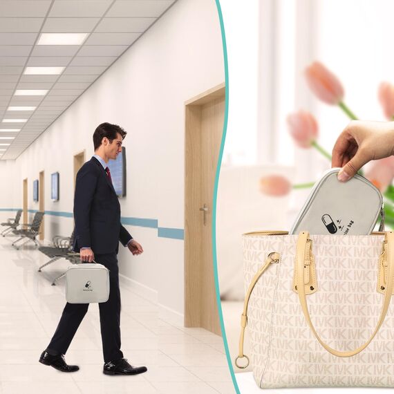 JUNUNDJING 2 Stück Medikamententasche, Große & Klein Medikamententasche Reise, Reiseapotheke Tasche Wasserdicht, Erste Hilfe Tasche leer, Erste Hilfe Set Outdoor (Grau)
