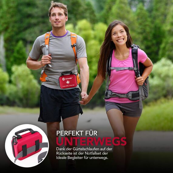 Zenwells® Erste-Hilfe-Set nach DIN 13167 – mit CPR Maske & Rettungsdecke – wasserdicht & kompakt – ideal für Outdoor, Reise & Alltag