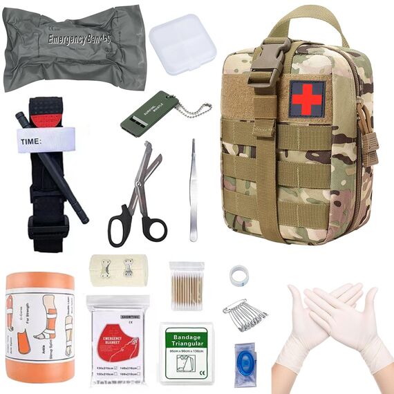 Erste Hilfe Set, Medizinische Taktische Tasche,Medizinische Tasche für Camping, Jagd, Wandern, Zuhause,Auto und Abenteuer,Trauma Kit,Military Combat Survival Everyday Carry Blutungskontrolle