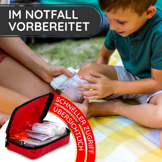 2x Mini Erste Hilfe Set - Outdoor, Fahrrad, Wandern, Reise, Klein, First Aid Kit, Unterwegs, Kinder
