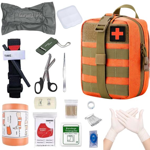 Erste Hilfe Set, Medizinische Taktische Tasche,Medizinische Tasche für Camping, Jagd, Wandern, Zuhause,Auto und Abenteuer,Trauma Kit,Military Combat Survival Everyday Carry Blutungskontrolle