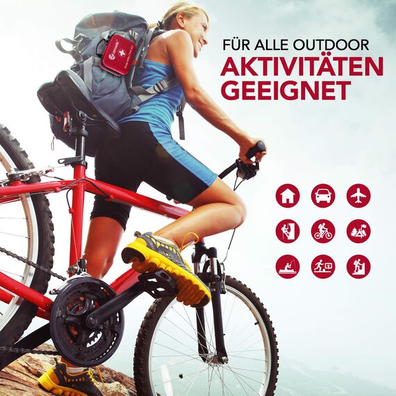 Zenwells® Erste-Hilfe-Set nach DIN 13167 – mit CPR Maske & Rettungsdecke – wasserdicht & kompakt – ideal für Outdoor, Reise & Alltag