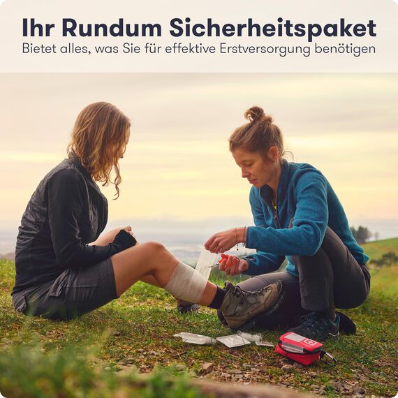 Mini Erste Hilfe Set (2 Stück) - Kompakt & Leicht - 51 Teile für Reisen, Outdoor, Camping, Fahrrad - Reiseapotheke Erste Hilfe Set