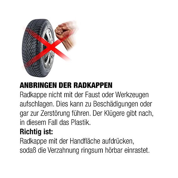 (Größe wählbar) 16 Zoll Radkappen Granit Schwarz radkappen-Koenig Radblenden 4er Set