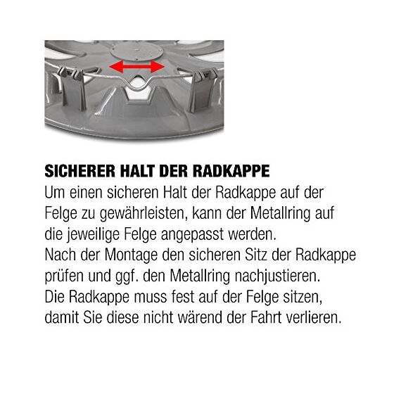 RADKAPPEN-Koenig 13 Zoll 13" RKK02 schwarz/Silber Radkappen Radzierblenden 4 Stück