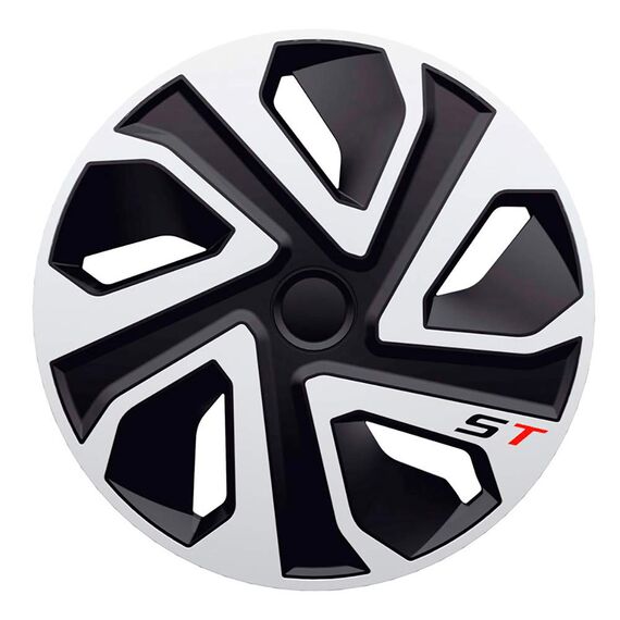 Satz J-Tec Radzierblenden ST 13-Zoll Silber/Schwarz