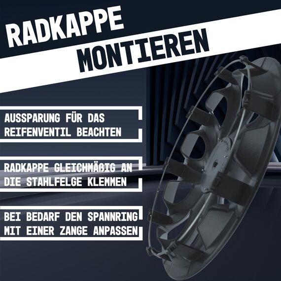 NRM The Best Bicolor White/Black Radkappen