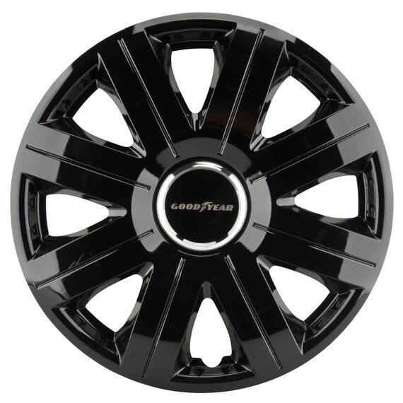Goodyear Radzierblenden Flexo, Radkappen, 14 Zoll, schwarz, 4 Stück, flexibles Material, für den perfekten Alufelgen-Look