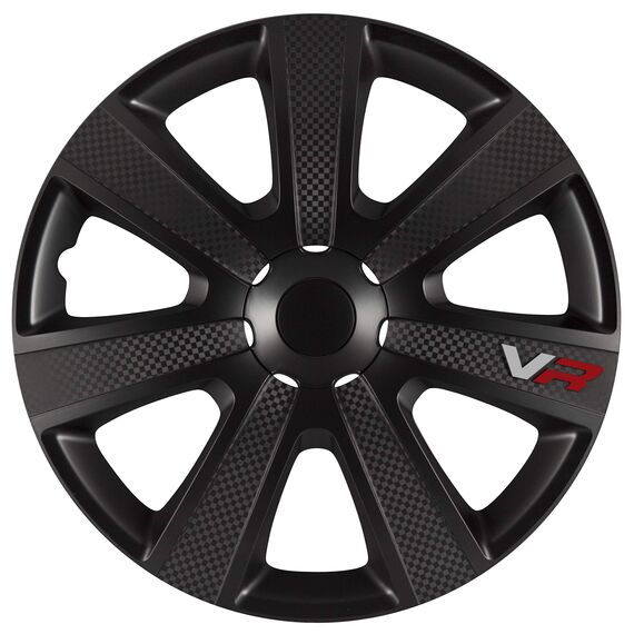 All4You Radkappen VR PRO Schwarz / 14 Zoll/Carbon Look / 4er Pack (14'' Zoll)