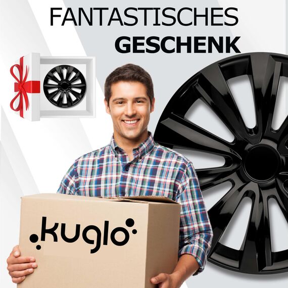 Radkappen 13 Zoll schwarz für Stahlfelgen - Deltanos Radzierblenden in 13-16 Zoll schwarz und Silber
