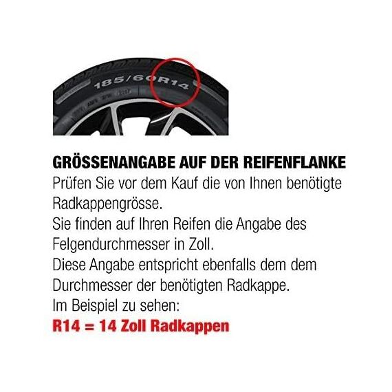 Premiere 2025 !!! 15 Zoll 15" RKK18 ABi-Line (Silber-schwarz) PKW Radkappen/Radzierblenden 4 Stück