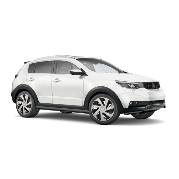 cartrend Radkappen Flow, 15 Zoll, für alle gängigen Stahlfelgen, aus Spezial-ABS-Qualitätskunststoff, schlagfest, zweischichtige Metallic-Lackierung, überlackierbar, schwarz-Silber, 4 Stück