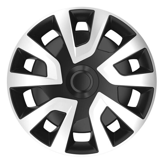 AUTO-STYLE Satz Radzierblenden Revo-VAN 16-Zoll Silber/Schwarz (Sphäre)