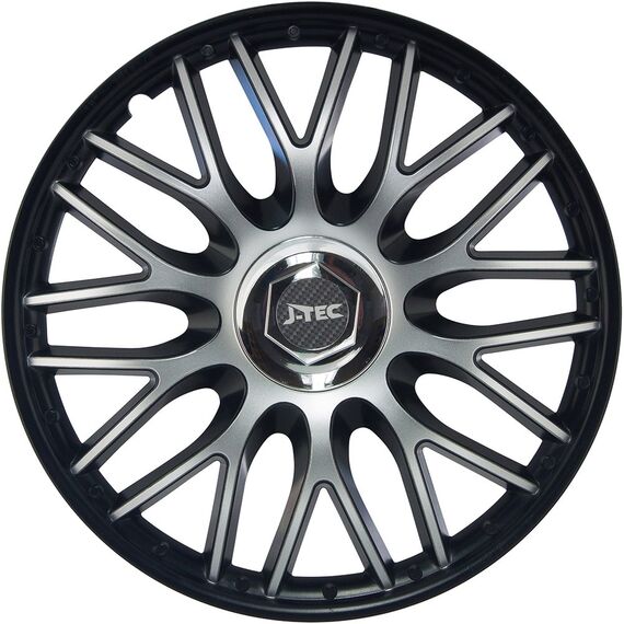 All4You Radkappen 14 Zoll Orden PRO Silver Black Schwarz/Silber 4er Pack Radzierblenden (14" Zoll)