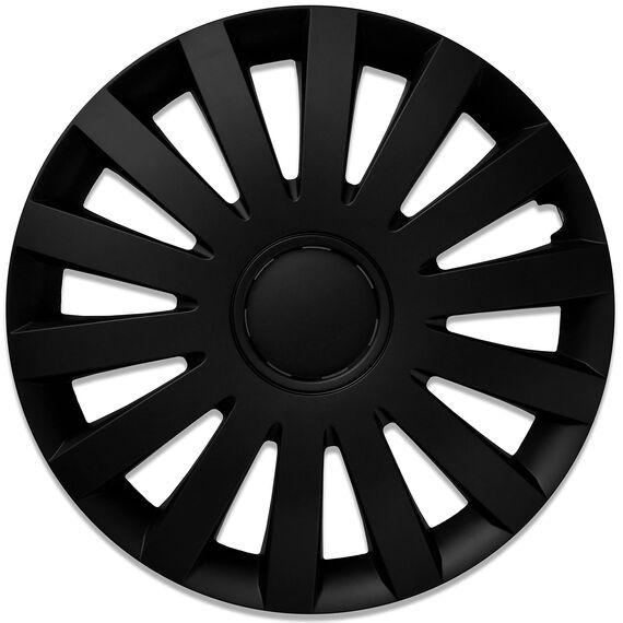 Albrecht 14 Zoll Radkappen schwarz matt für Stahlfelgen - Wind Radzierblenden aus hochwertigem Kunststoff - Langlebige Radblenden in originaler Albrecht Verpackung - Made in EU