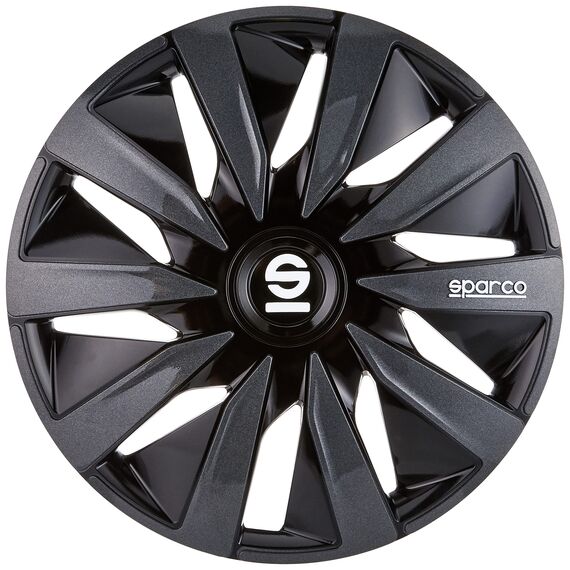 Sparco SPC1391BKGR Radzierblenden Lazio 13-Zoll Schwarz/Grau